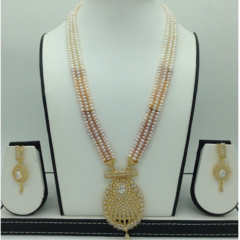 White cz exclusive pendent set with...
