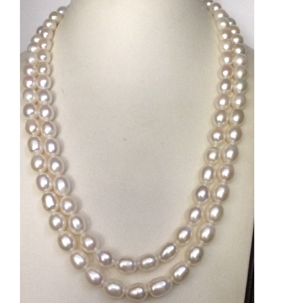 Freshwater White Oval Natural Pearl...