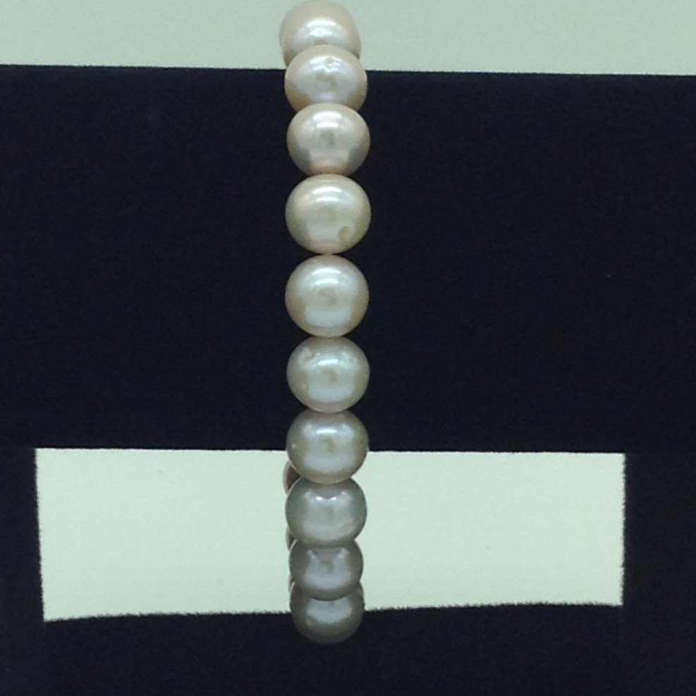 Pink Round Pearls 1 Layers Bracelet...