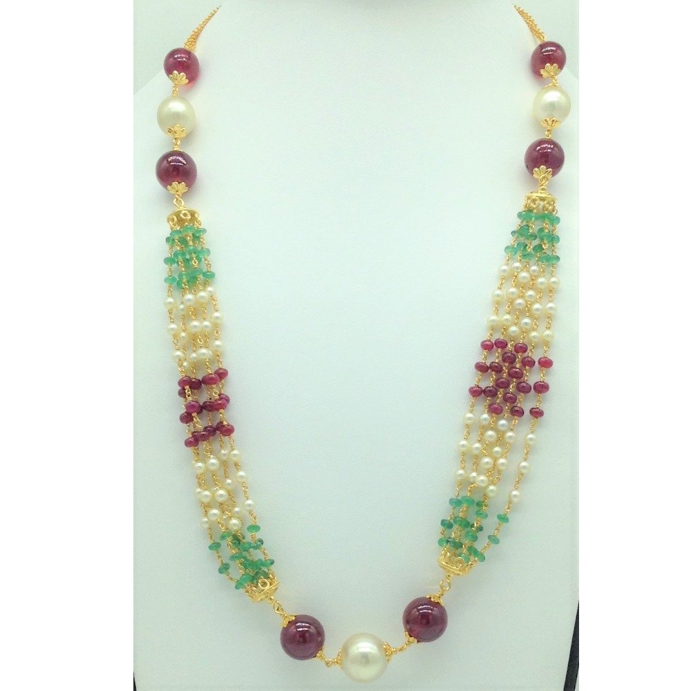 Freshwater Round Pearls with Ruby,E...