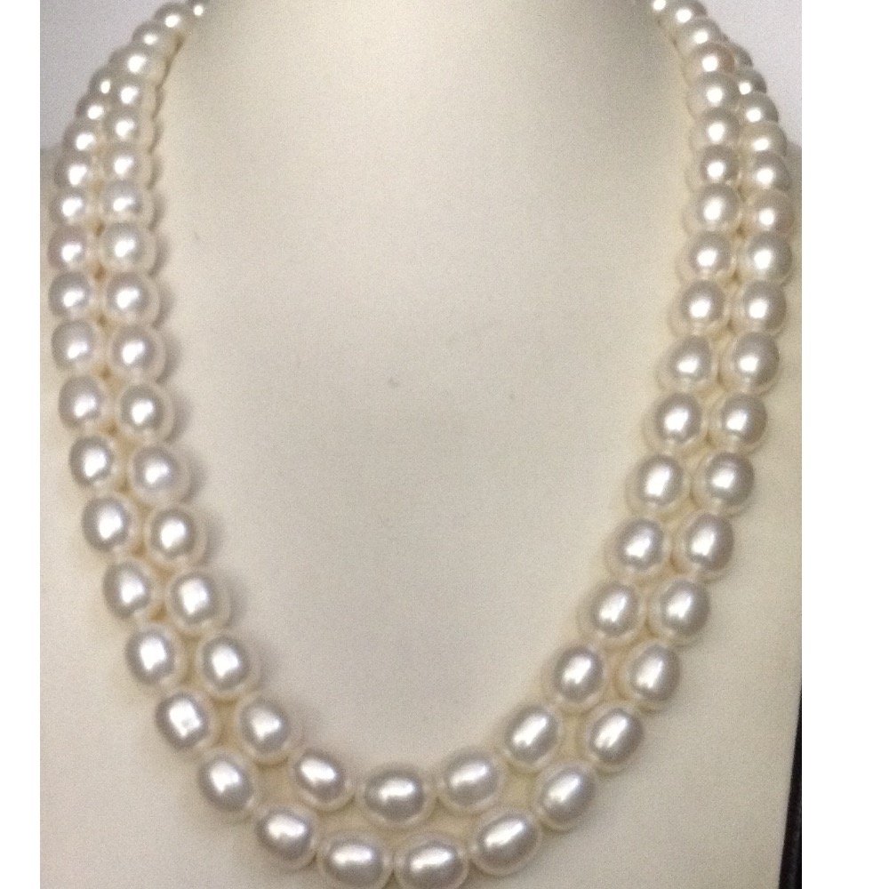 Freshwater White Oval Pearls Neckla...