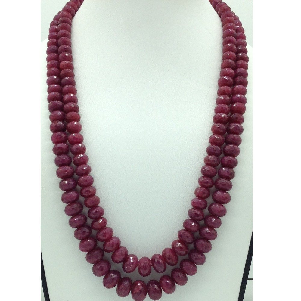Natural Red Ruby Round Faceted 2 La...